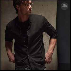 James Perse Slim Fit Button Down Shirt in Black. Brand new - never worn.